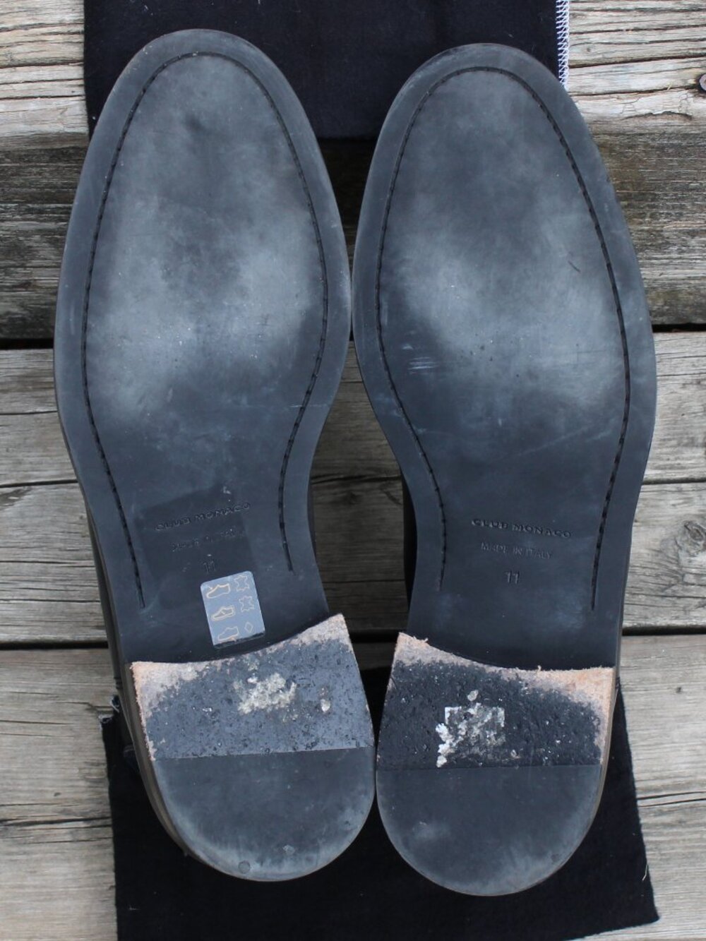 Club Monaco Blue Leather Chelsea Boots, Men's Size 11 US, Made in Italy - Picture 11 of 13